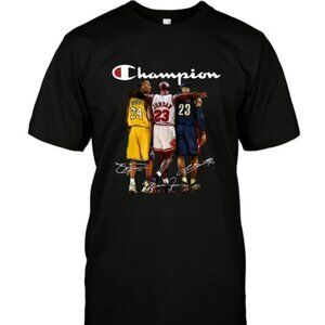 Kobe Bryant Michael Jordan LeBron James Champion Graphic T-Shirt Basketball T 96